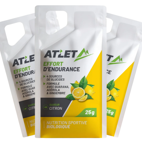 Gel énergétique trail Citron Bio 25g | Atlet