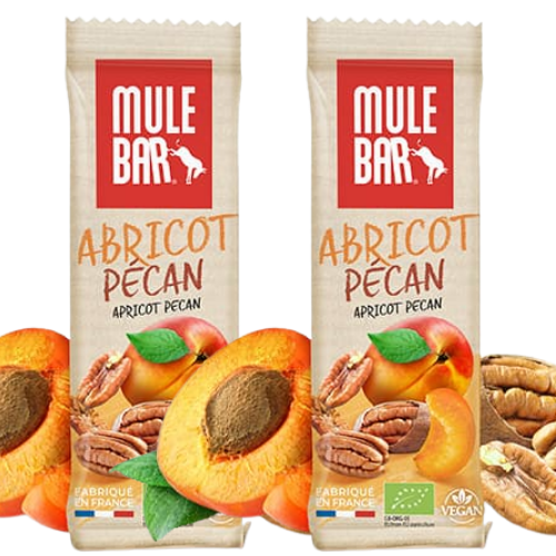 Barre énergétique bio Mulebar 40g Abricot/Pecan