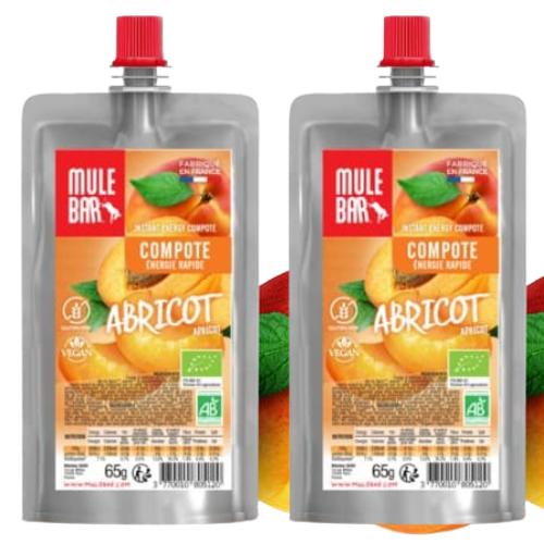 Compote énergétique Mulebar Bio Vegan 65g – Abricot