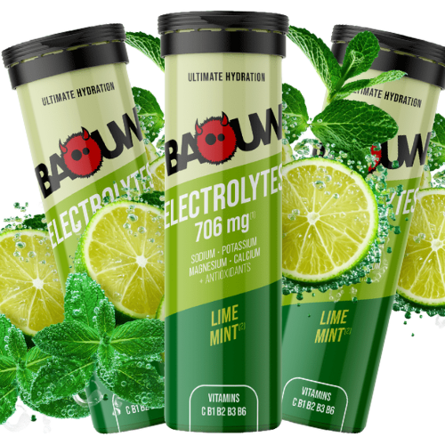 Pastilles Électrolytes Baouw – Citron Vert & Menthe - Tube de 10 pastilles