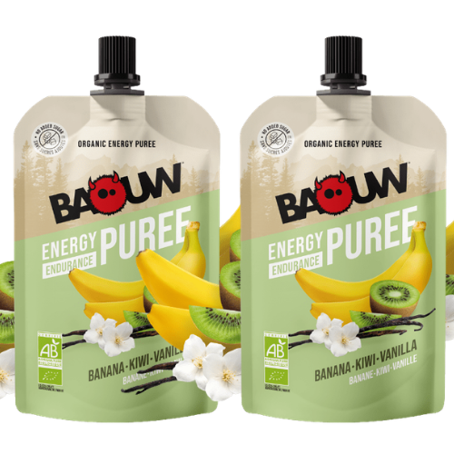 Purée énergétique Bio Baouw – Banane - Kiwi - Vanille - 90 g