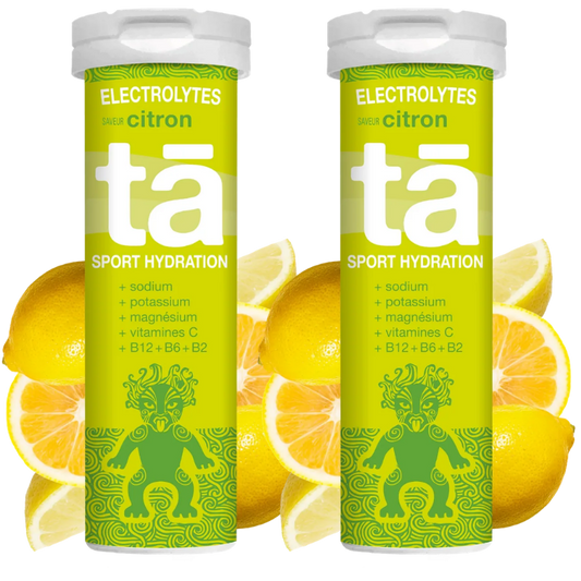 Pastilles électrolytes trail Citron | TA Energy - Tube 12 pastilles