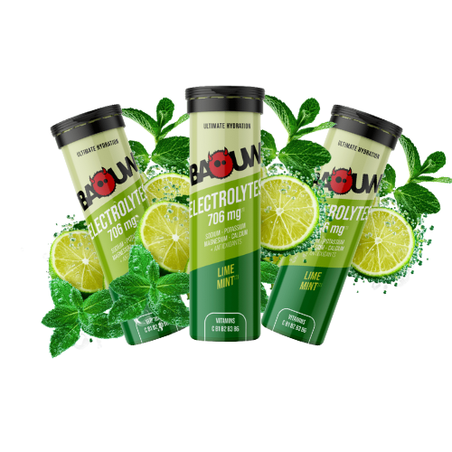 Pastilles Électrolytes Baouw – Citron Vert & Menthe - Tube de 10 pastilles