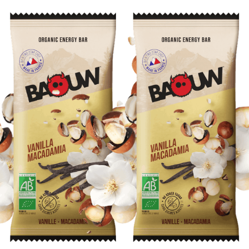 Barre énergétique trail Vanille Macadamia | Baouw 50g