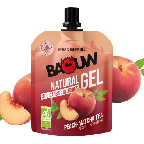 Gel énergétique trail Pêche Thé Matcha | BAOUW 85g