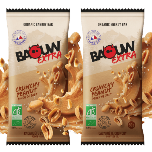 Barre énergétique Protéinée Bio Baouw Crunchy Cacahuète 50 g