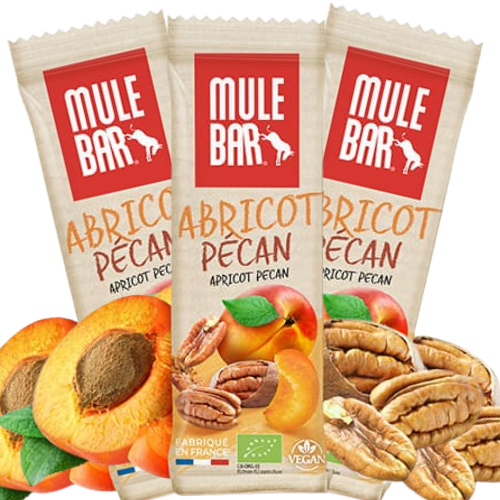 Barre énergétique bio Mulebar 40g Abricot/Pecan