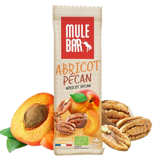 Barre énergétique bio Mulebar 40g Abricot/Pecan