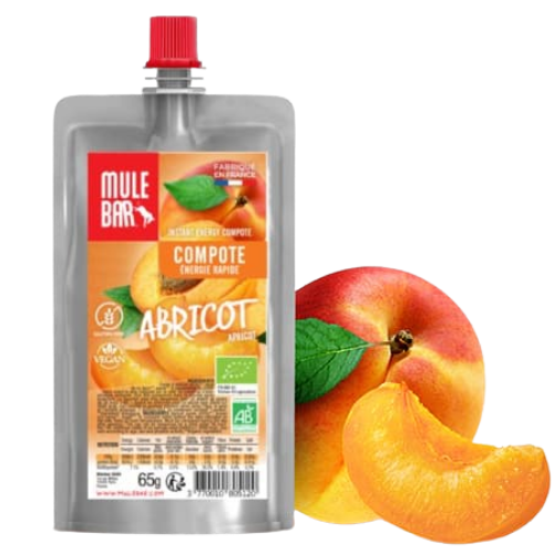 Compote énergétique Mulebar Bio Vegan 65g – Abricot