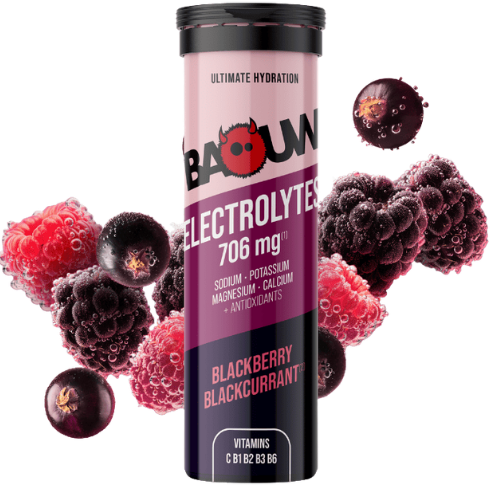 Pastilles Électrolytes Baouw – Mûre & Cassis - Tube de 10 pastilles