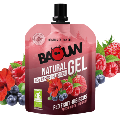 Gel énergétique Bio Baouw – Fruits Rouges & Hibiscus 85 g