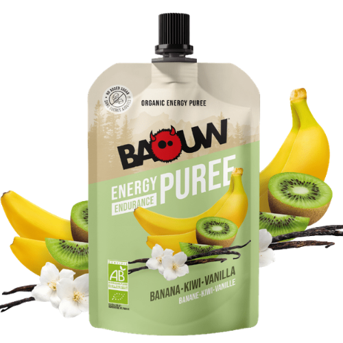 Purée énergétique Bio Baouw – Banane - Kiwi - Vanille - 90 g
