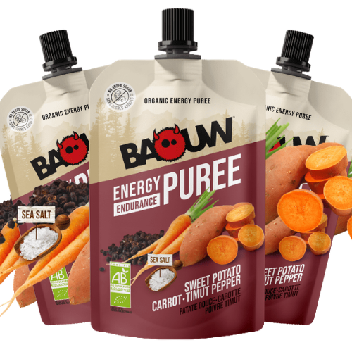 Purée énergétique Bio Baouw - Patate douce - Carotte - Poivre Timut - 90 g