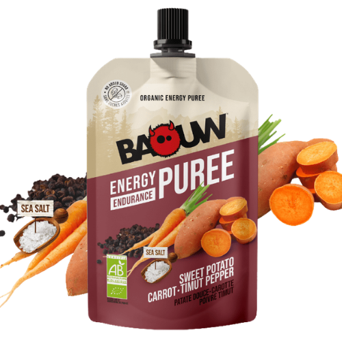 Purée énergétique Bio Baouw - Patate douce - Carotte - Poivre Timut - 90 g