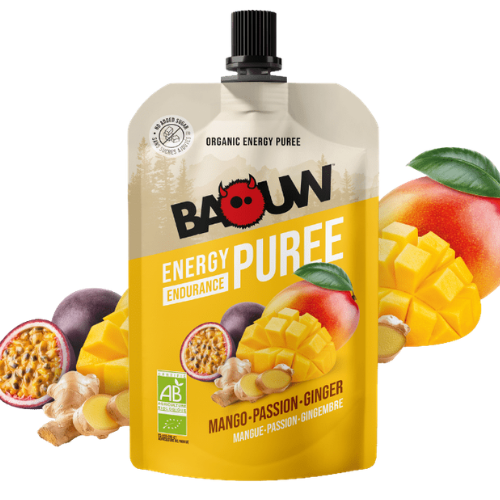 Purée énergétique Bio Baouw – Mangue - Passion - Gingembre - 90 g