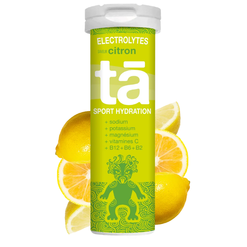 Pastilles électrolytes trail Citron | TA Energy - Tube 12 pastilles