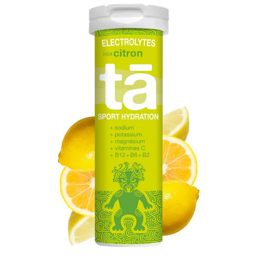 Pastilles électrolytes trail Citron | TA Energy - Tube 12 pastilles