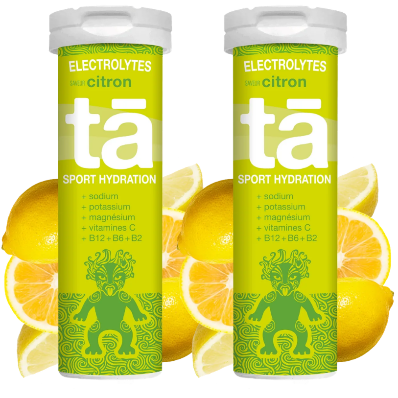 Pastilles électrolytes trail Citron | TA Energy - Tube 12 pastilles