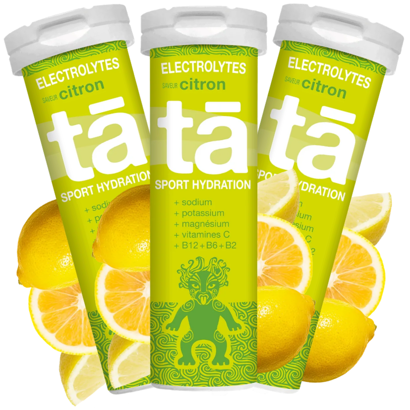 Pastilles électrolytes trail Citron | TA Energy - Tube 12 pastilles