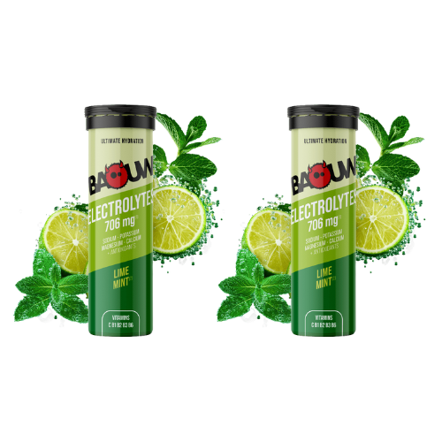 Pastilles Électrolytes Baouw – Citron Vert & Menthe - Tube de 10 pastilles