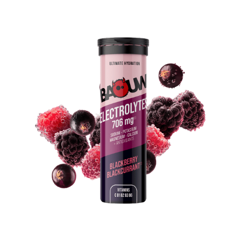 Pastilles Électrolytes Baouw – Mûre & Cassis - Tube de 10 pastilles