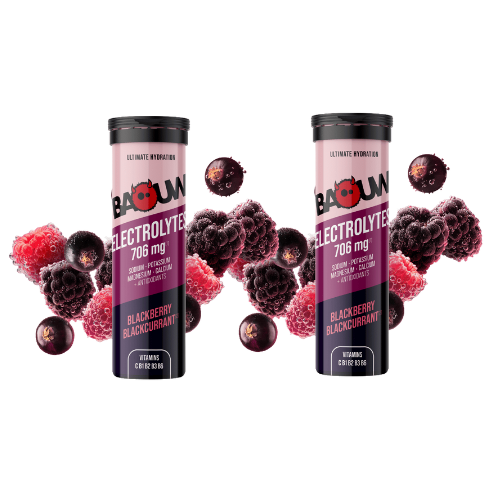 Pastilles Électrolytes Baouw – Mûre & Cassis - Tube de 10 pastilles