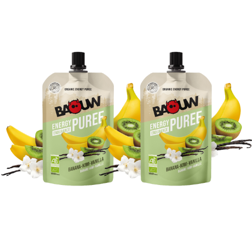 Purée énergétique Bio Baouw – Banane - Kiwi - Vanille - 90 g