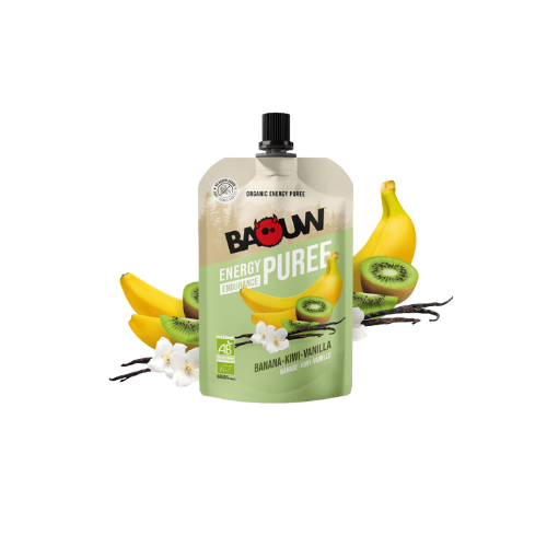 Purée énergétique Bio Baouw – Banane - Kiwi - Vanille - 90 g