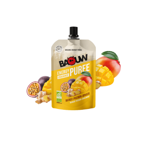 Purée énergétique Bio Baouw – Mangue - Passion - Gingembre - 90 g